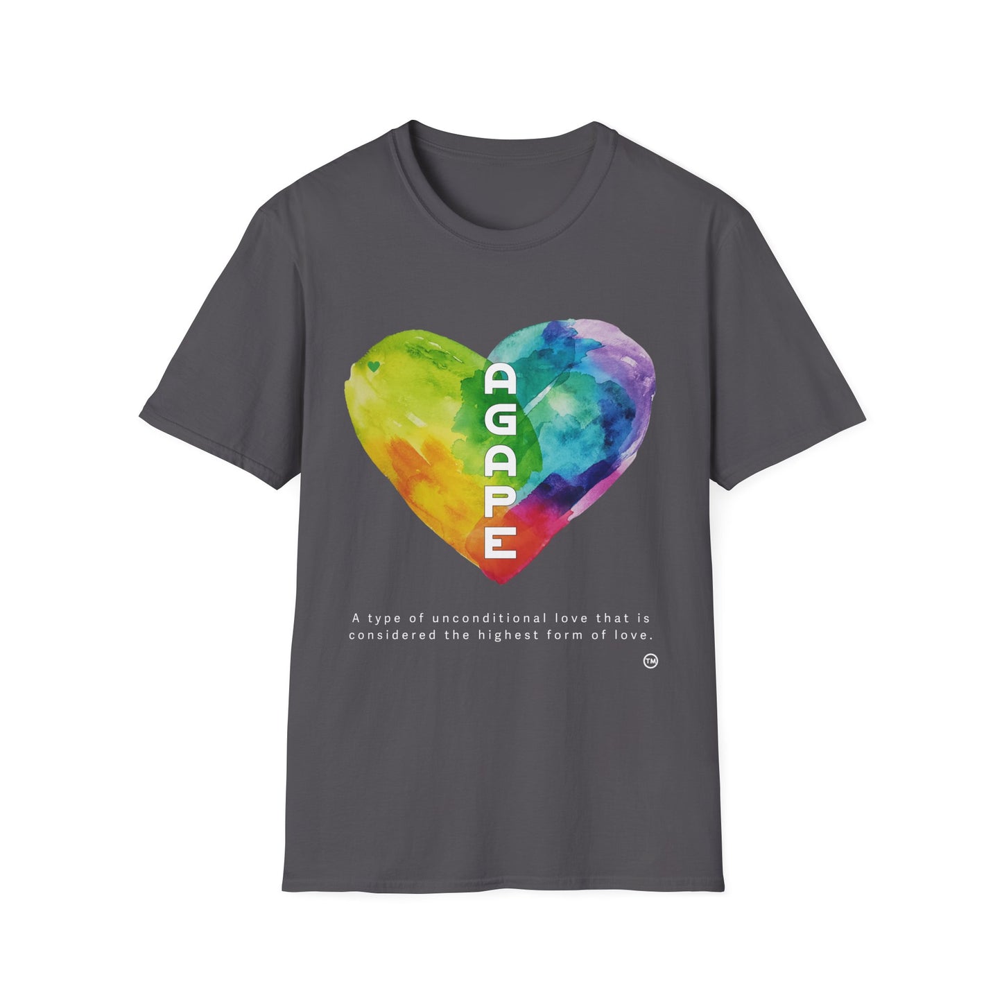 AGAPE Heart Collection - Unisex Softstyle T-Shirt - Dark