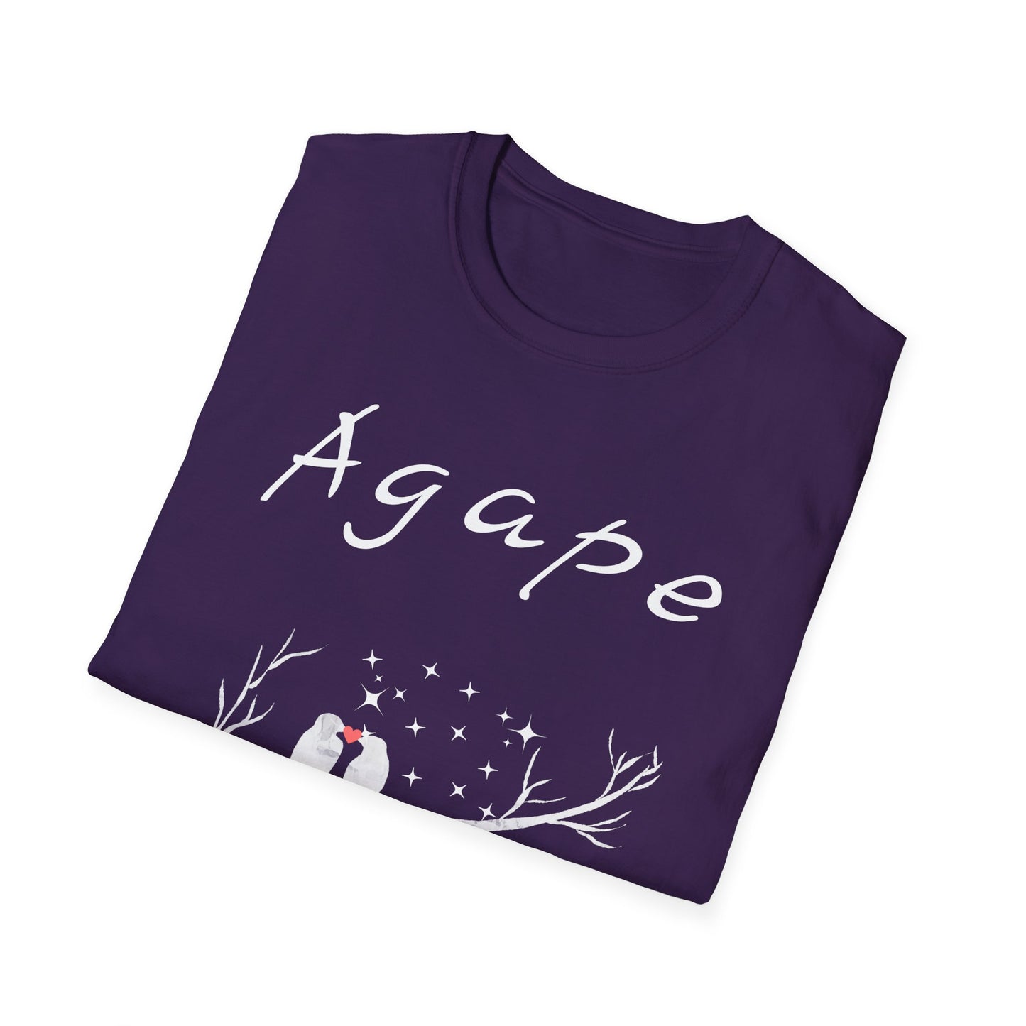 AGAPE Love Birds Collection - Unisex Softstyle T-Shirt - Dark