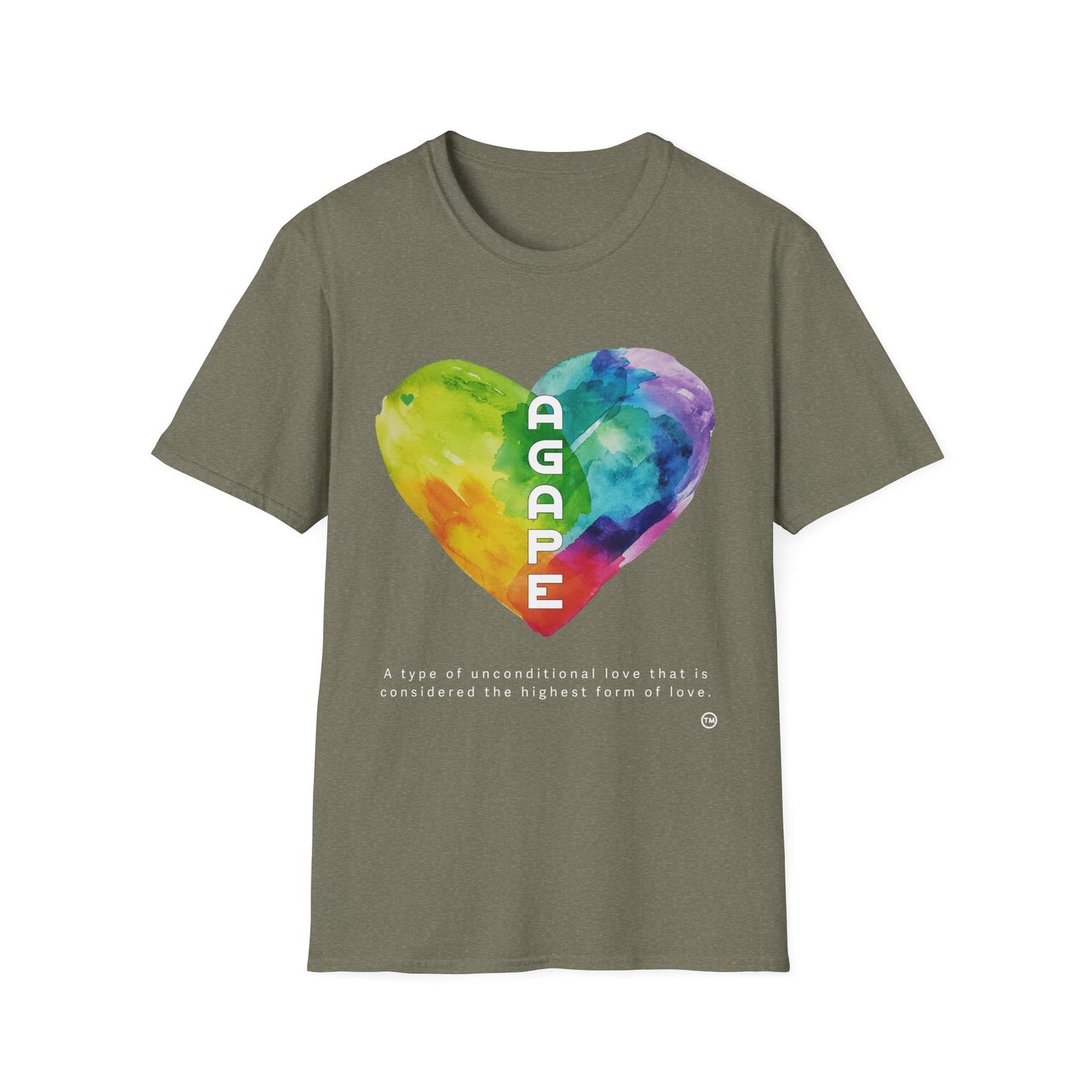 AGAPE Heart Collection - Unisex Softstyle T-Shirt - Dark