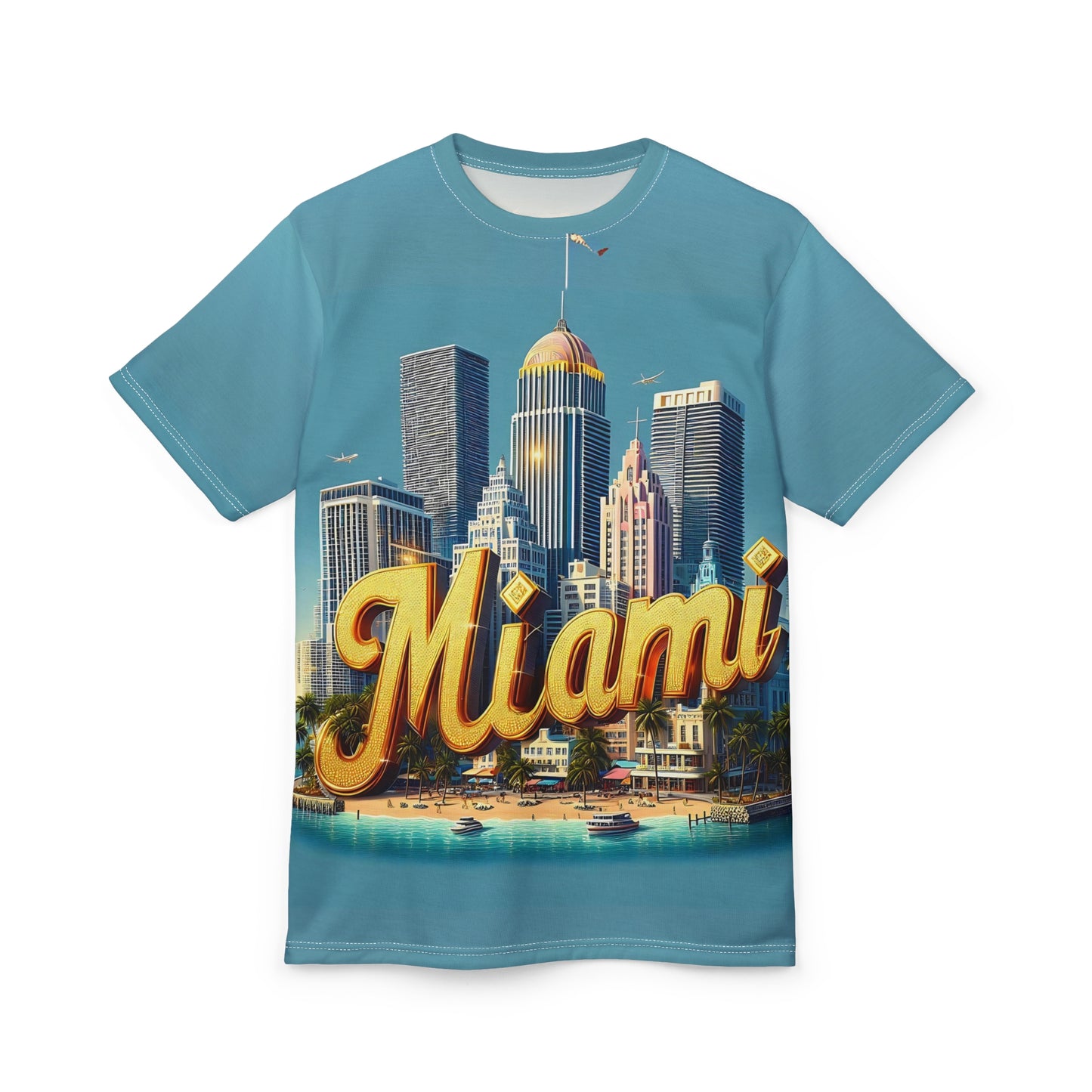 City Collectiion - Miami, Unisex Cut & Sew Tee (AOP)