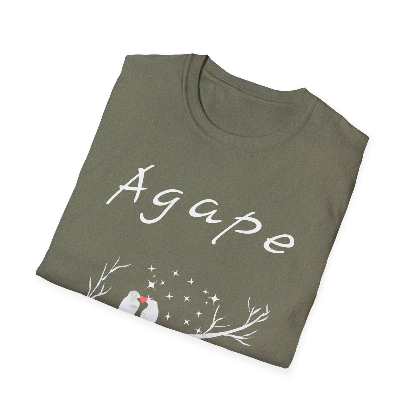 AGAPE Love Birds Collection - Unisex Softstyle T-Shirt - Dark