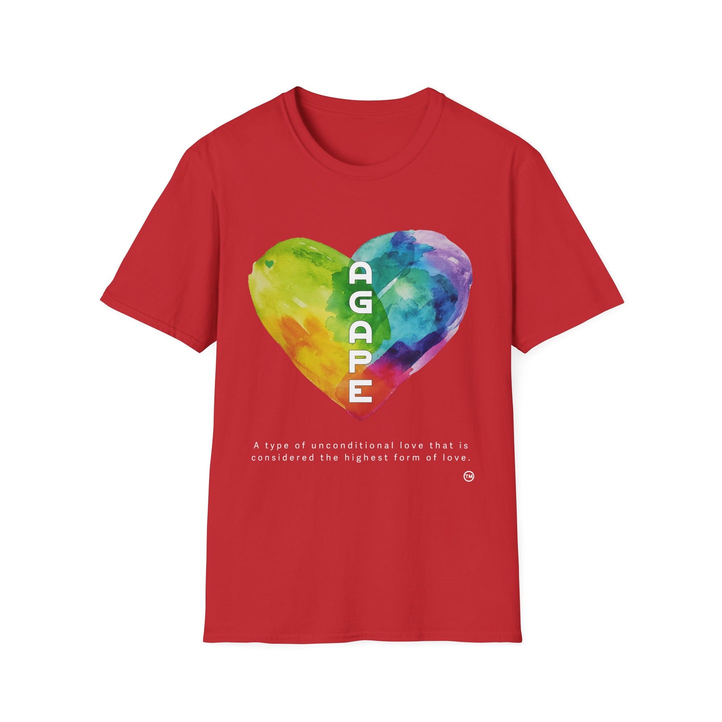 AGAPE Heart Collection - Unisex Softstyle T-Shirt - Dark