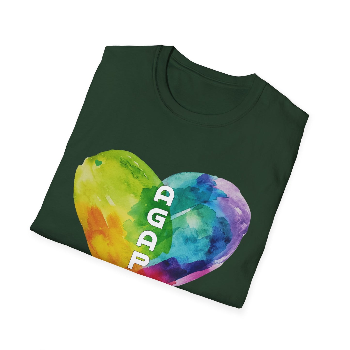 AGAPE Heart Collection - Unisex Softstyle T-Shirt - Dark