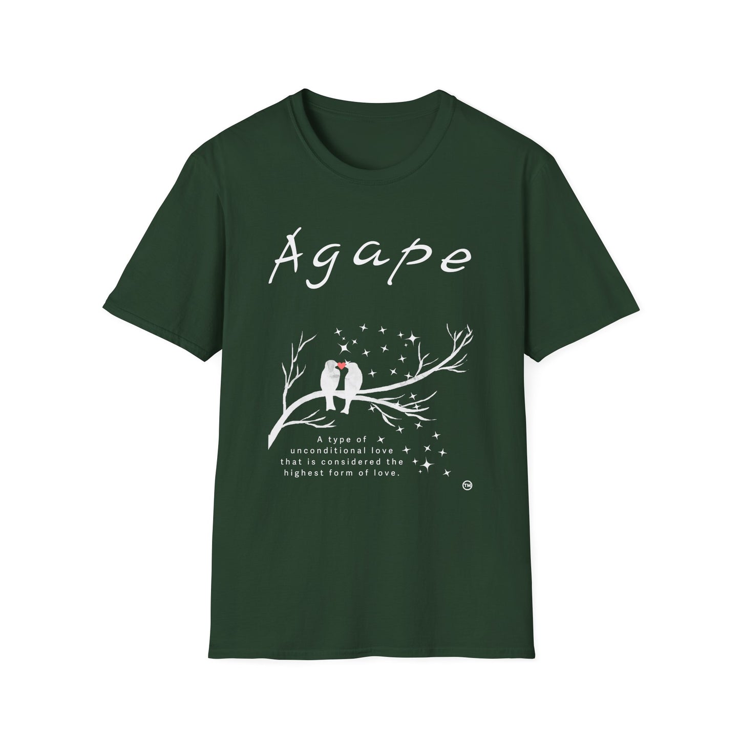 AGAPE Love Birds Collection - Unisex Softstyle T-Shirt - Dark