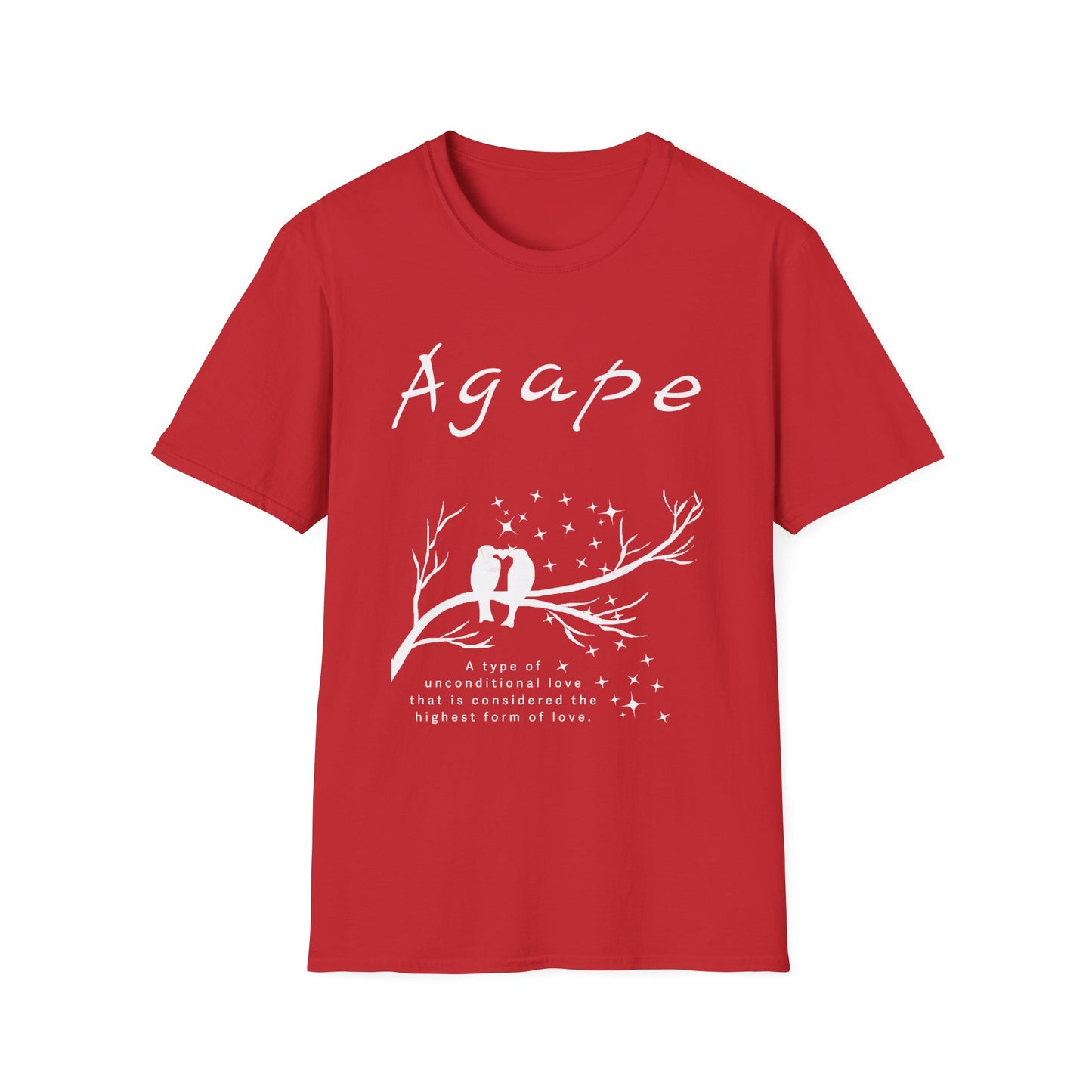 AGAPE Love Birds Collection - Unisex Softstyle T-Shirt - Dark