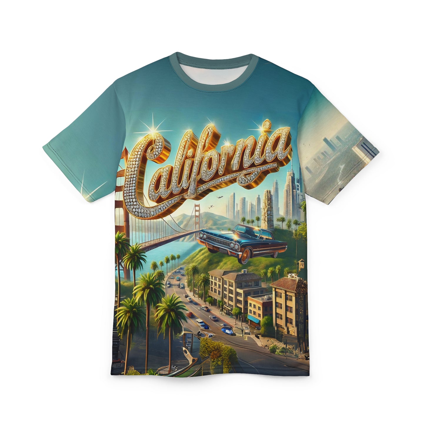 City Collectiion - California, Unisex Cut & Sew Tee (AOP)
