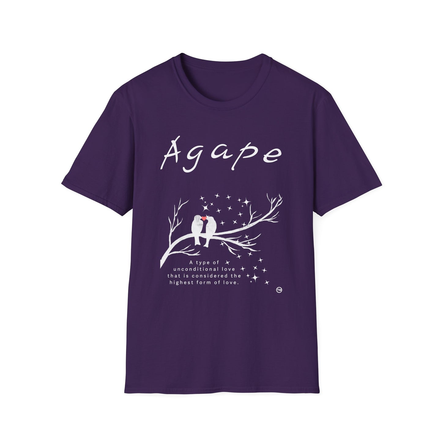 AGAPE Love Birds Collection - Unisex Softstyle T-Shirt - Dark