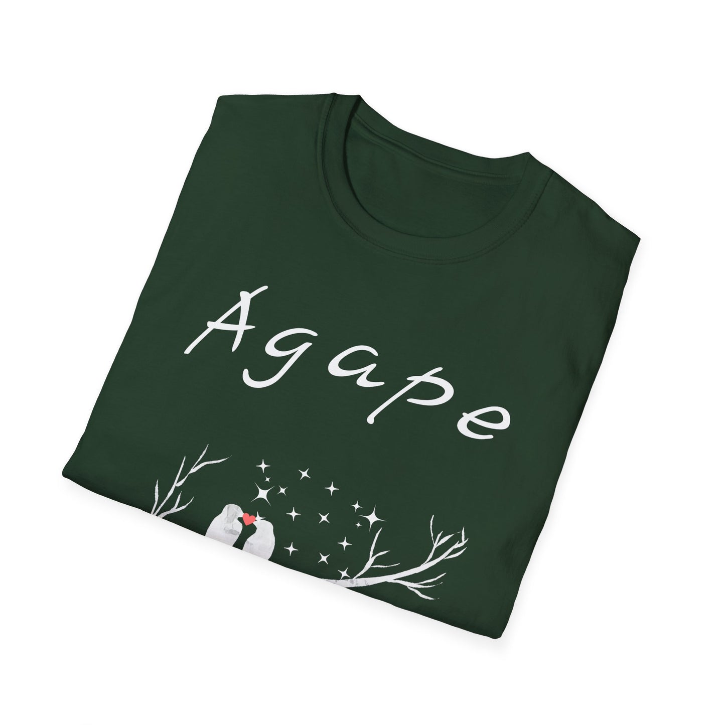 AGAPE Love Birds Collection - Unisex Softstyle T-Shirt - Dark