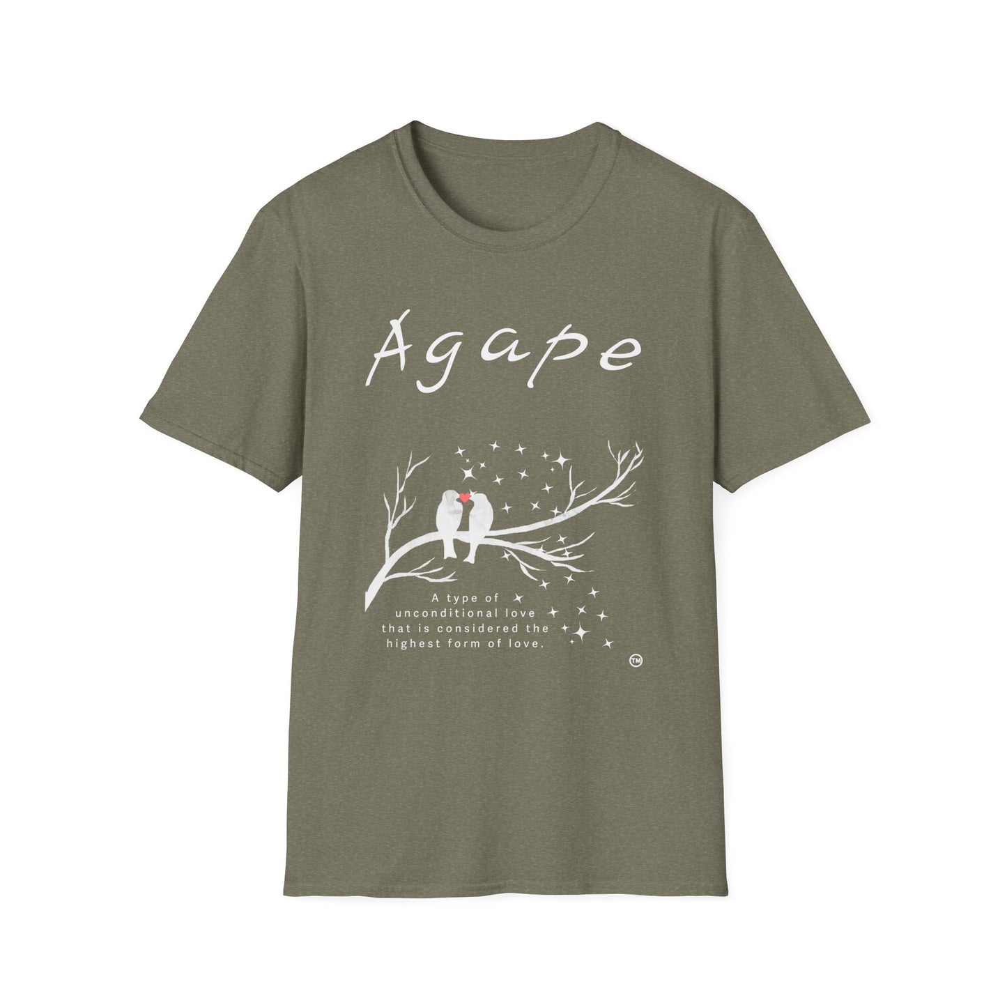 AGAPE Love Birds Collection - Unisex Softstyle T-Shirt - Dark