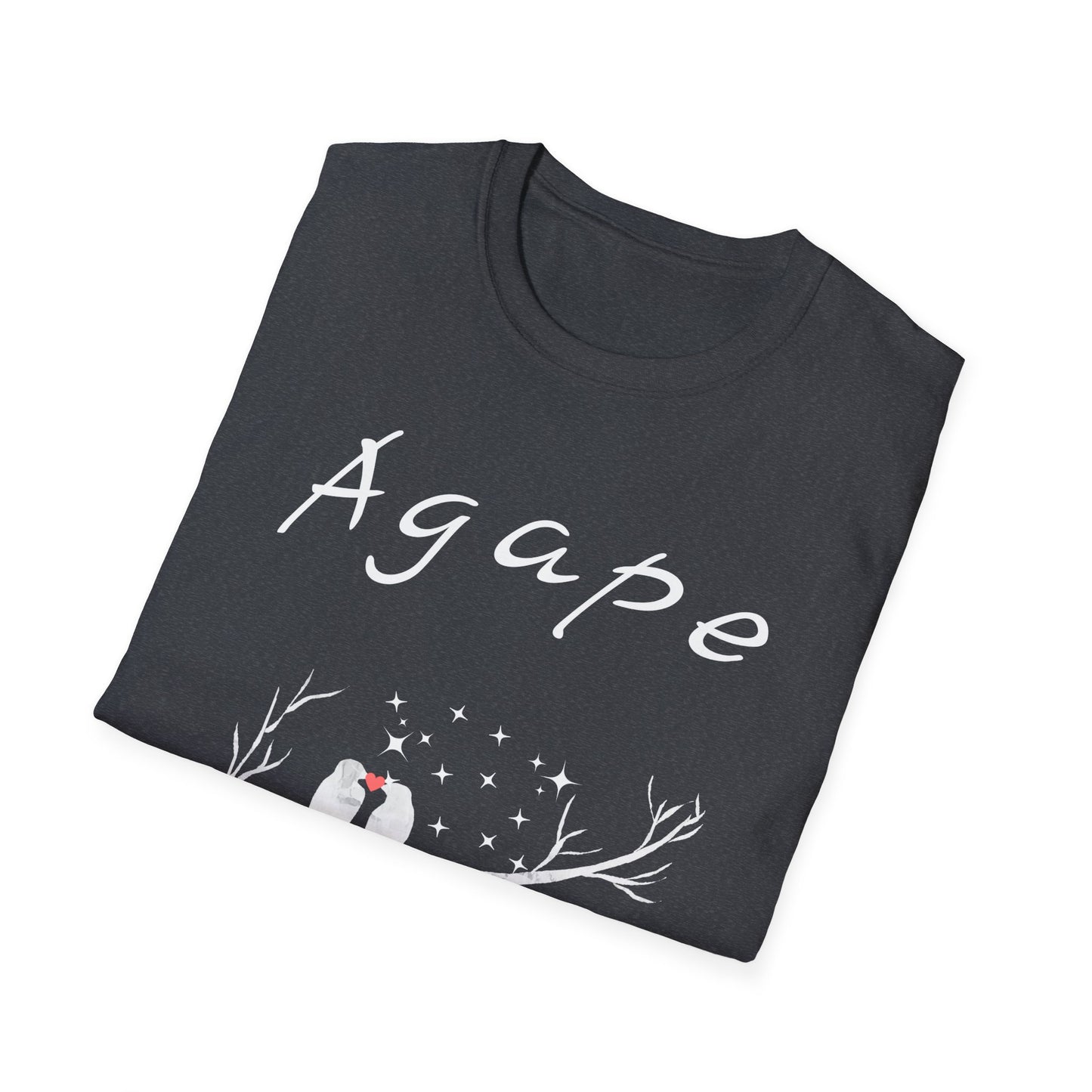 AGAPE Love Birds Collection - Unisex Softstyle T-Shirt - Dark
