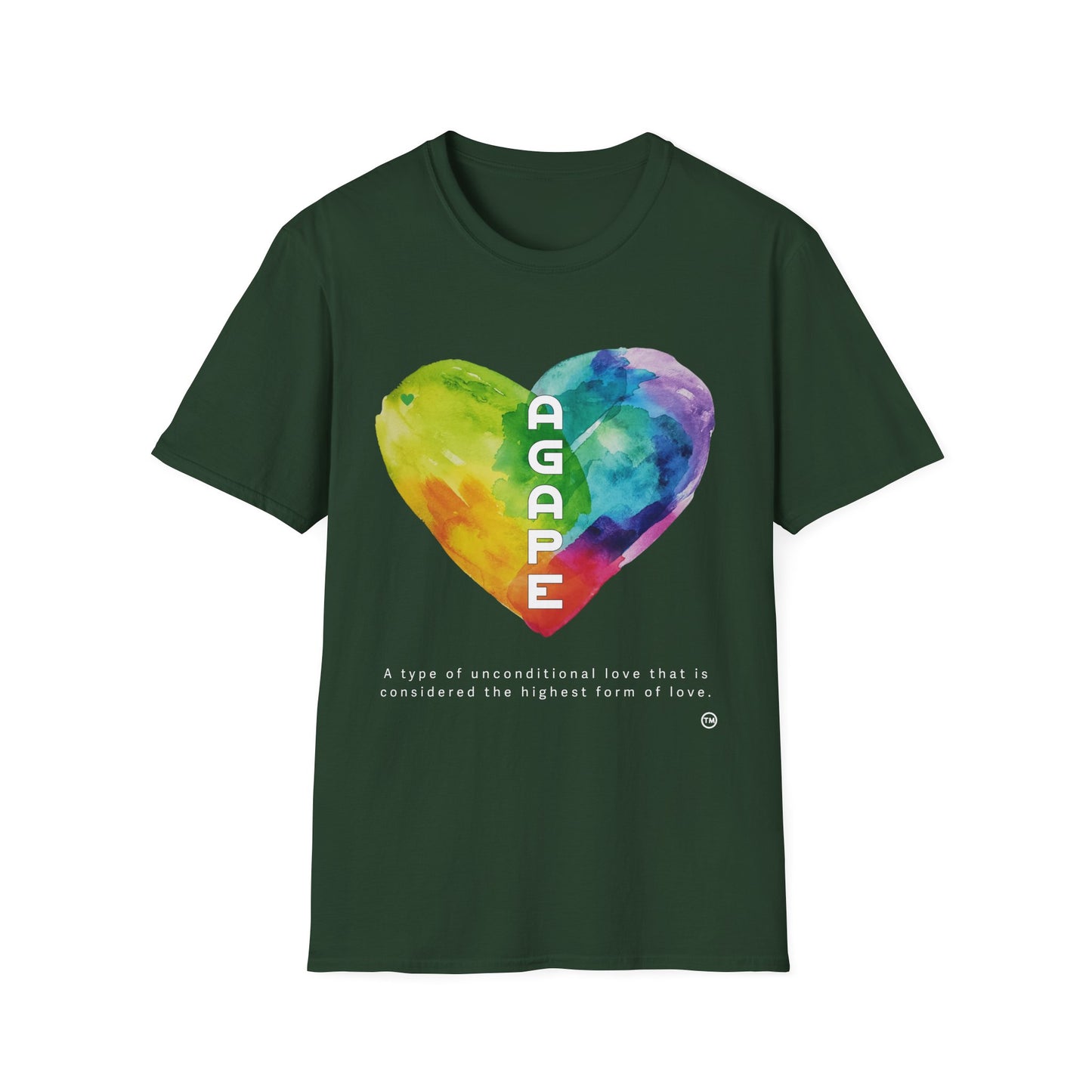 AGAPE Heart Collection - Unisex Softstyle T-Shirt - Dark