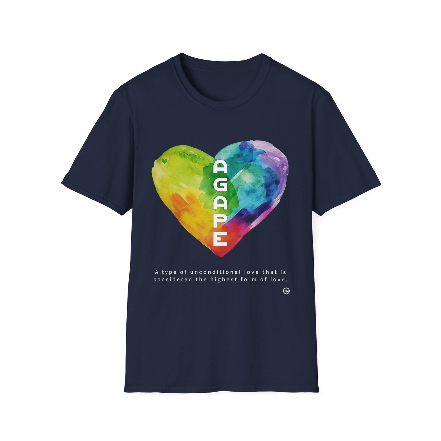 AGAPE Heart Collection - Unisex Softstyle T-Shirt - Dark