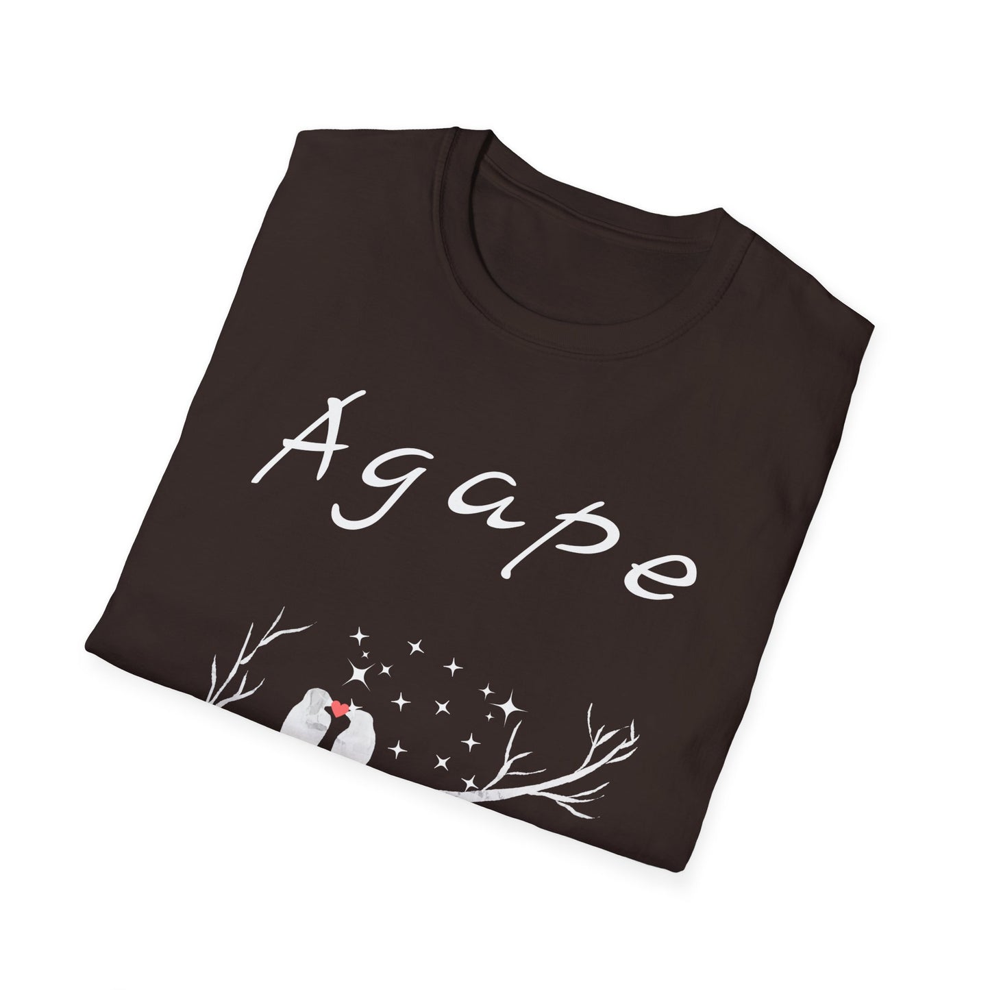 AGAPE Love Birds Collection  - Unisex Softstyle T-Shirt - Dark