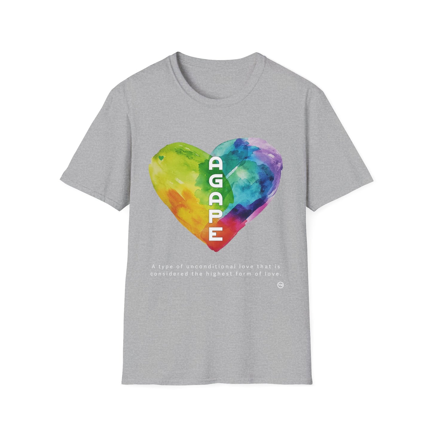AGAPE Heart Collection - Unisex Softstyle T-Shirt - Dark