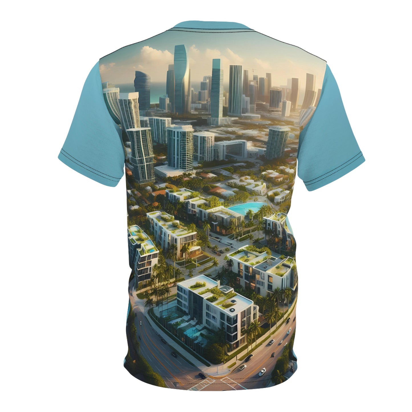 City Collectiion - Miami, Unisex Cut & Sew Tee (AOP)