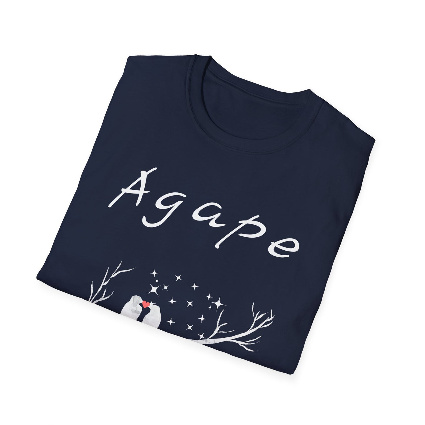 AGAPE Love Birds Collection  - Unisex Softstyle T-Shirt - Dark