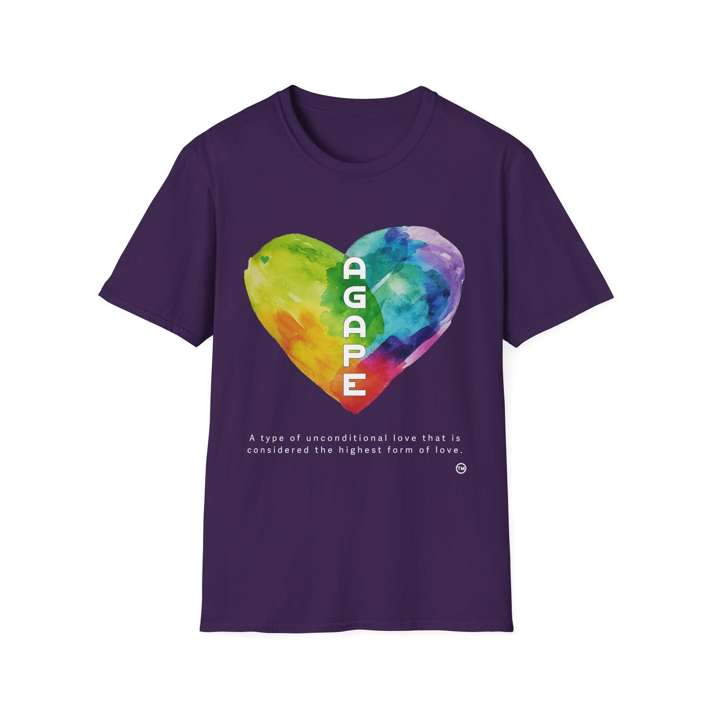 AGAPE Heart Collection - Unisex Softstyle T-Shirt - Dark
