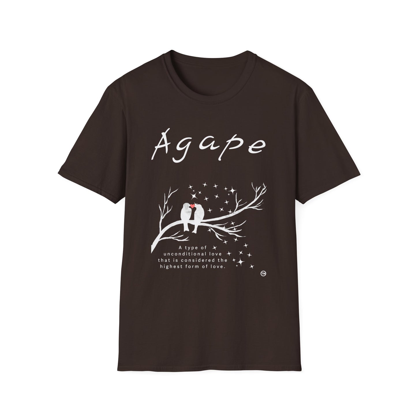 AGAPE Love Birds Collection  - Unisex Softstyle T-Shirt - Dark