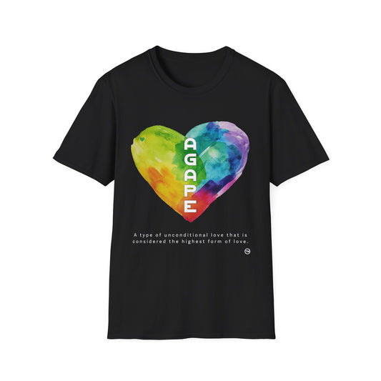 AGAPE Heart Collection - Unisex Softstyle T-Shirt - Dark
