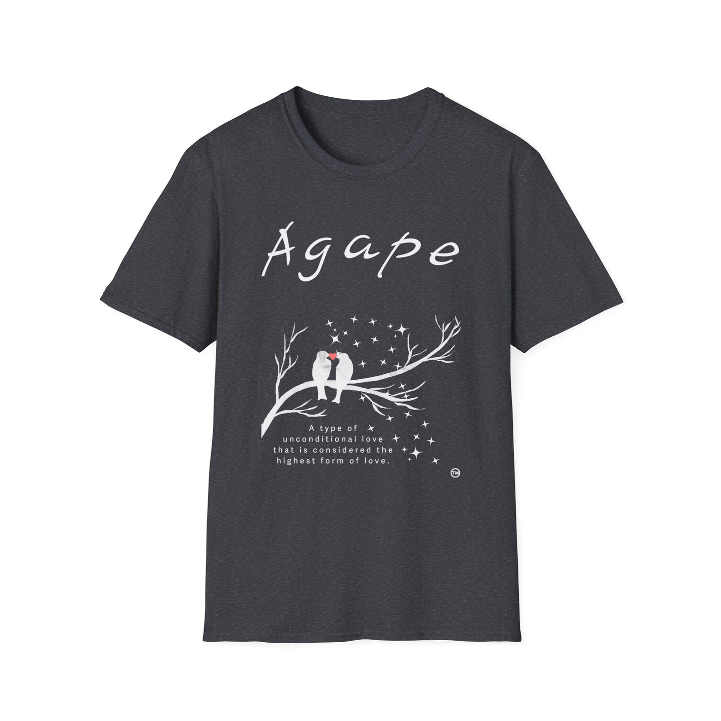 AGAPE Love Birds Collection  - Unisex Softstyle T-Shirt - Dark