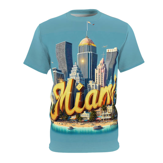 City Collectiion - Miami, Unisex Cut & Sew Tee (AOP)