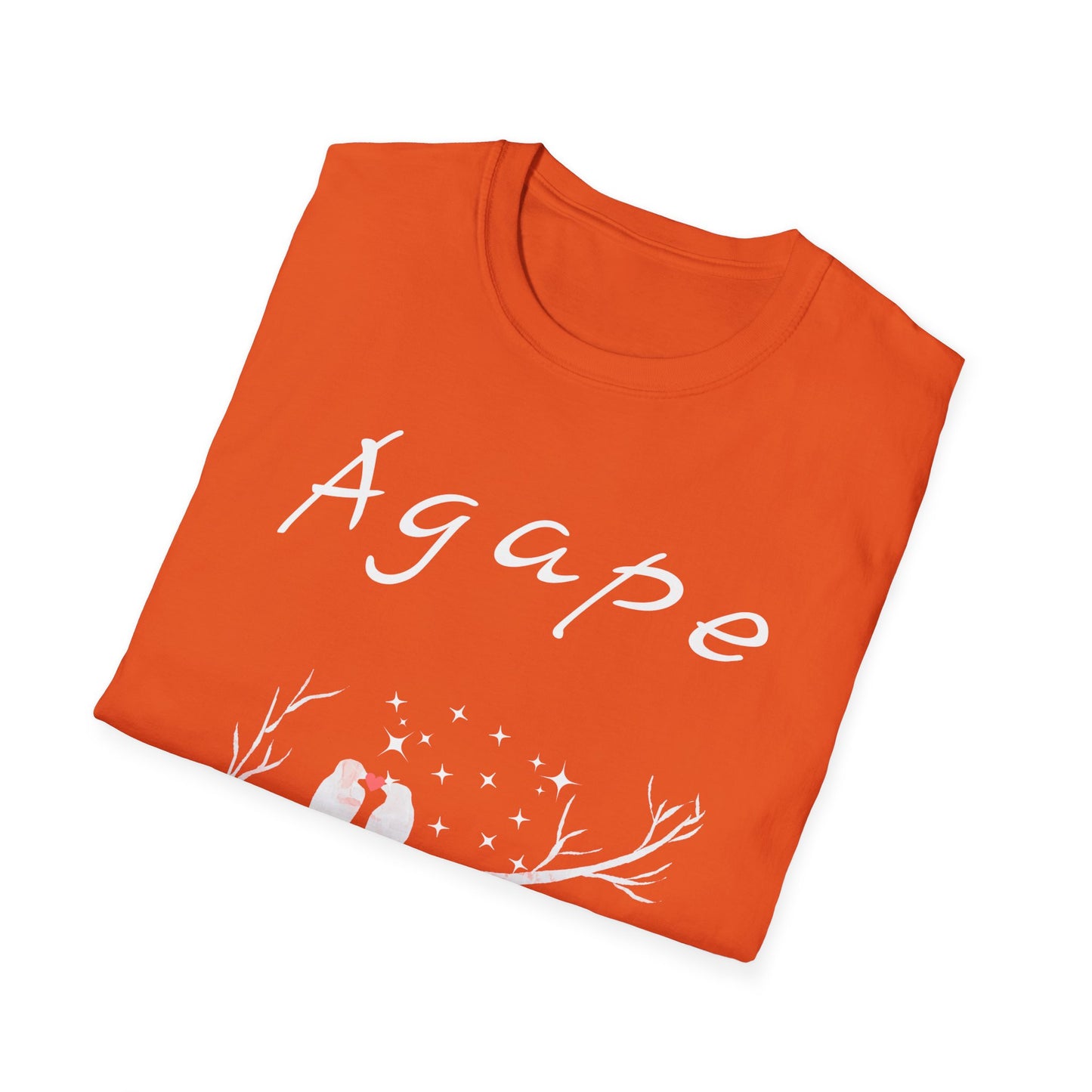 AGAPE Love Birds Collection  - Unisex Softstyle T-Shirt - Dark