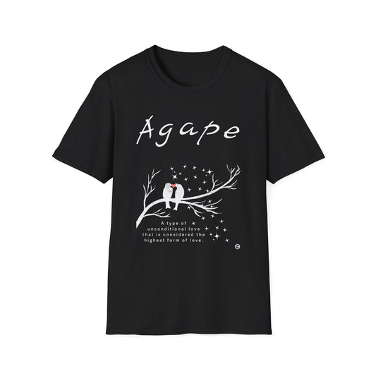 AGAPE Love Birds Collection  - Unisex Softstyle T-Shirt - Dark