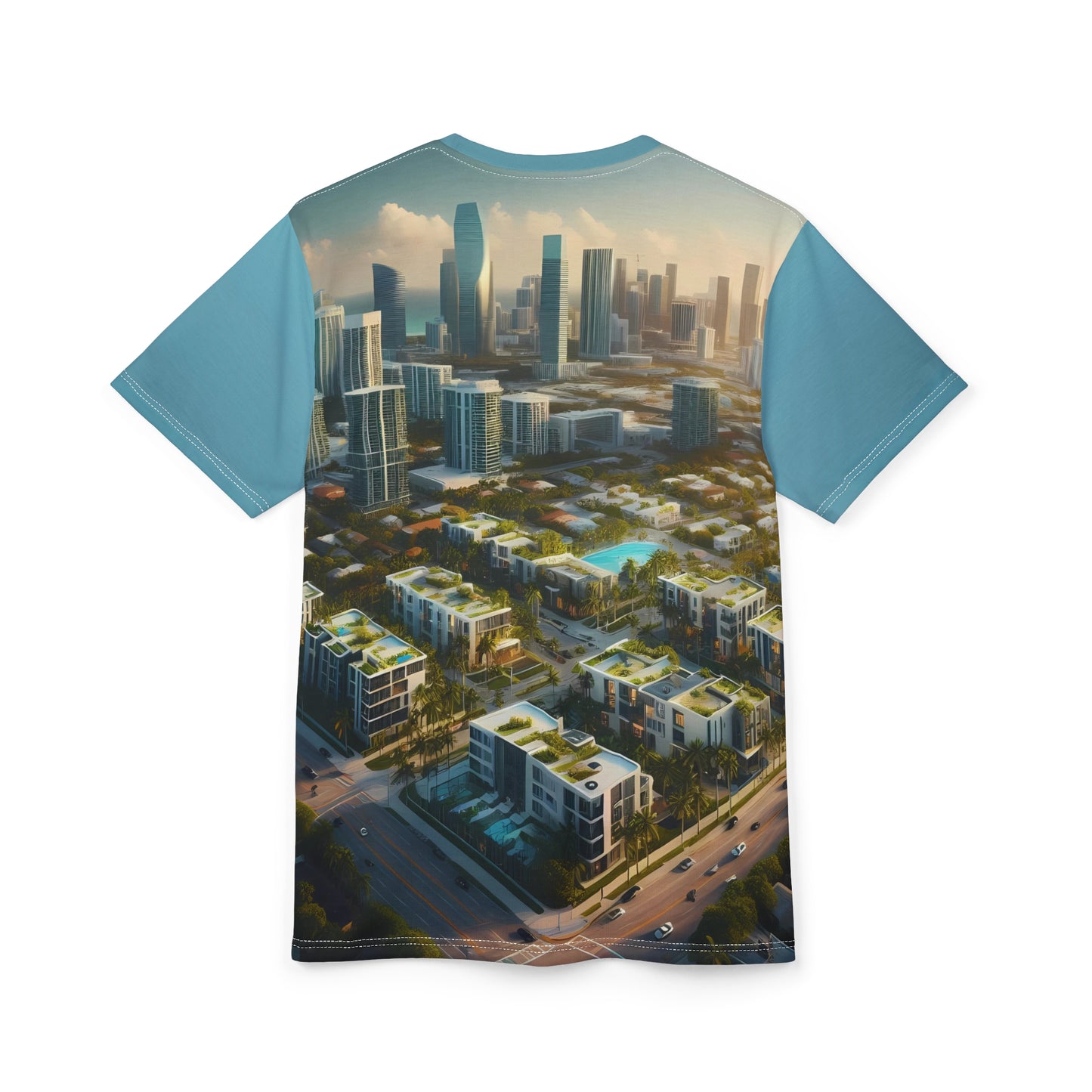 City Collectiion - Miami, Unisex Cut & Sew Tee (AOP)