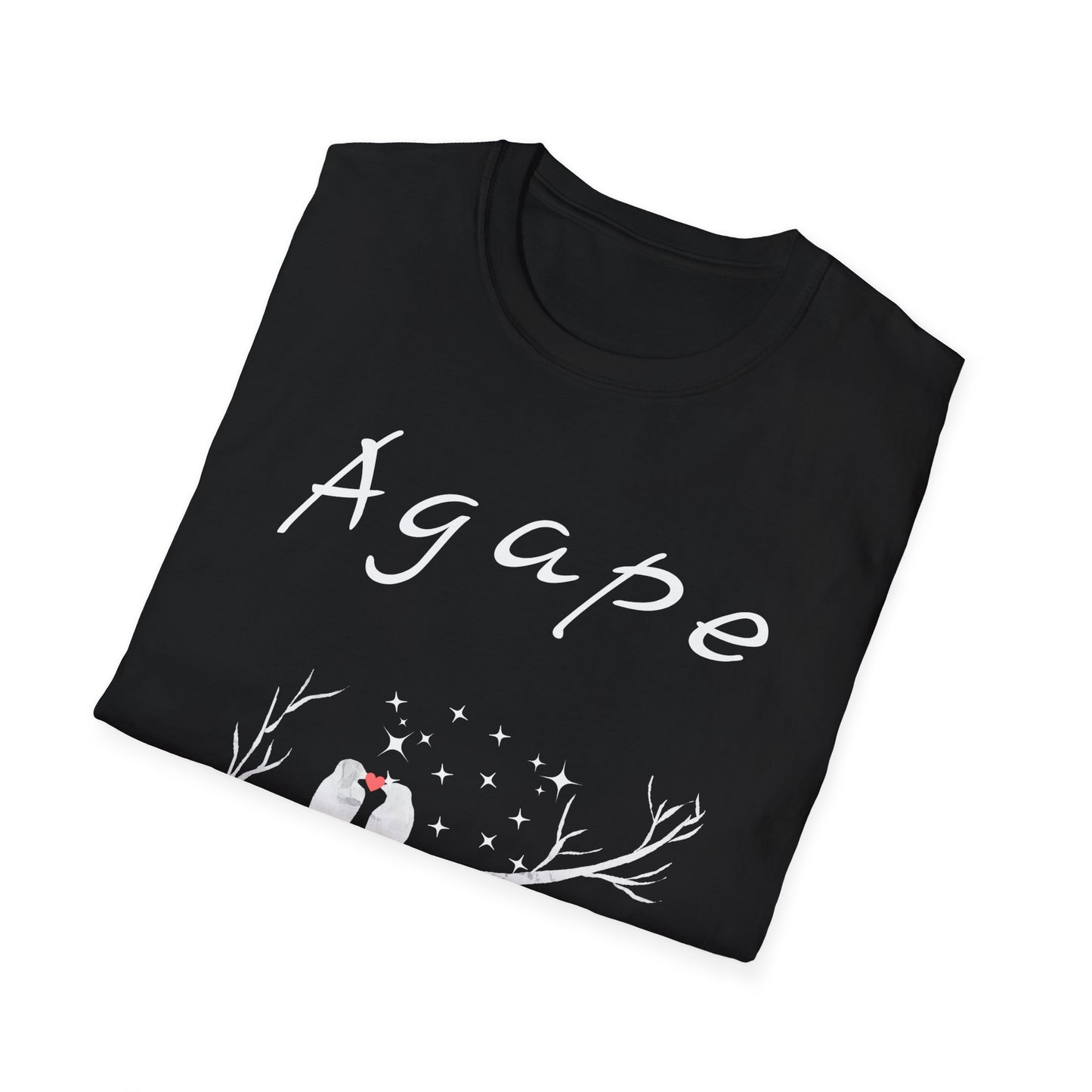 AGAPE Love Birds Collection  - Unisex Softstyle T-Shirt - Dark