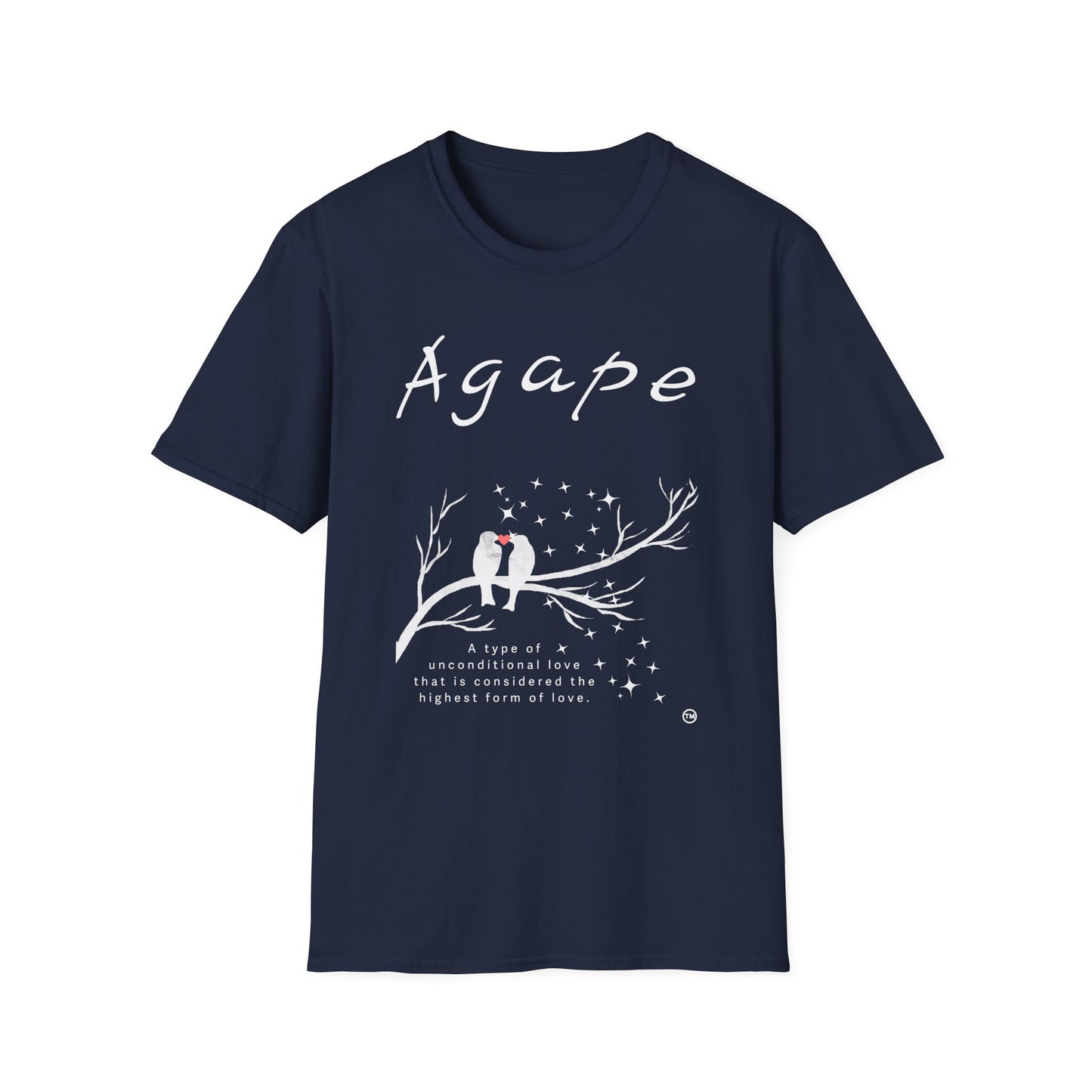 AGAPE Love Birds Collection  - Unisex Softstyle T-Shirt - Dark